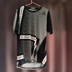 adidas ストライプ Tシャツ　サイズO
