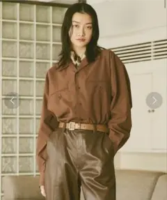 Taslan open collar shirt /タスランオープンカラーシャツ