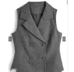 ダブルボタンベスト[pm546]