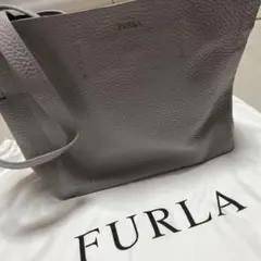 FURLA グレー トートバッグ 大きめ