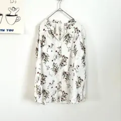 グローバルワーク　花柄ブラウス　さらさらリラックス◎ レーヨン100%