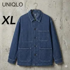 UNIQLO ユニクロ ヒッコリー ワークジャケット XL カバーオール