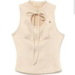 ANDMARY タンクトップ Cotton ribbon tank
