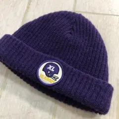 XLARGE パープル ニット帽　ビーニー