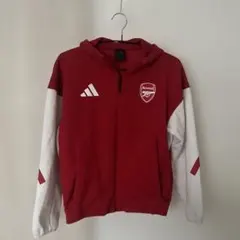 adidas Arsenal フルジップ パーカー ジャケット レッド×ホワイトのサムネイル
