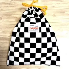 D-64　給食袋　巾着　ハンドメイド　エプロン入れ　コップ袋　裏地付　入園入学