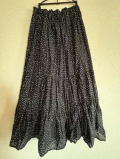 earth music &ecologyドット柄ロングスカート　Fサイズ