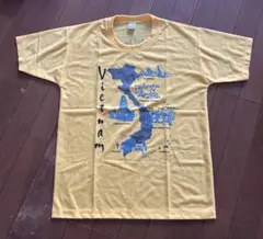 ベトナム地図デザイン Tシャツ M イエロー