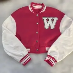 ジャケット ピンク ショート丈 スタジャン