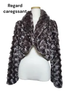 Regard caressant クロップドフェイクファー カーディガン　ボレロ