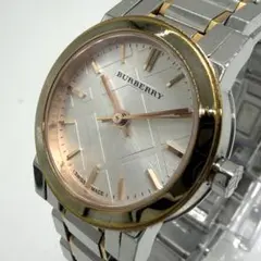 【稼動】 BURBERRY 腕時計 ノバチェック ゴールド コンビ レディースのサムネイル