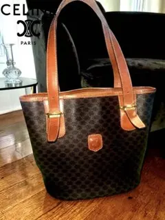 CELINE セリーヌ ヴィンテージ マカダム トート バケツ型 トリオンフ