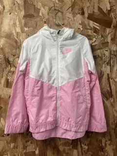 Nike フード付きジャケット ホワイト/ピンク
