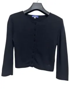 美品　バーバリーブルーレーベル　カシミアブレンドカーディガン　短丈　ブラック　M