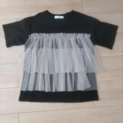 CRB チュールレイヤード 半袖Tシャツ ブラックのサムネイル