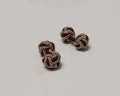 カフリンクス　ノットカフス　ブラウンのサムネイル
