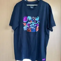 NIKE DRI-FIT XL Tシャツ 黒 カラフルプリント