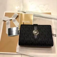 マイケルコース　折り財布　ブラックシグネチャー　新品、未使用