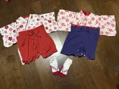 花柄着物風ベビー服 80cm