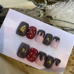 チョコレートネイルチップ 10個セット