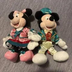 ミッキー・ミニー ペア ぬいぐるみバッジ【ディズニーランドホテル】