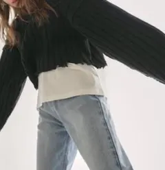 GRL ブラック ニット 長袖