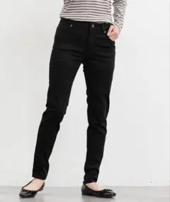 ブラック 黒 パンツ スキニー レディース S