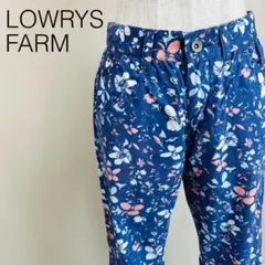 【美品】ローリーズファーム 花柄パンツ M パープル フェミニン 大人可愛い