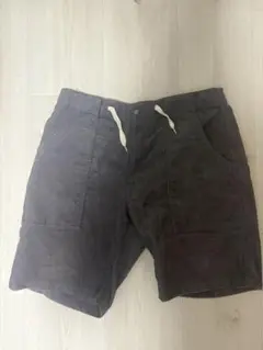ダークグレー ポケット付きショートパンツ　coen