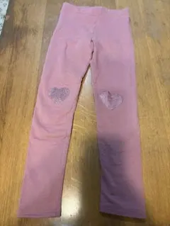 H&M ピンク ハート装飾 レギンス 128