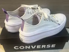 Converse All Star 厚底スニーカー ホワイト×パープル 23のサムネイル