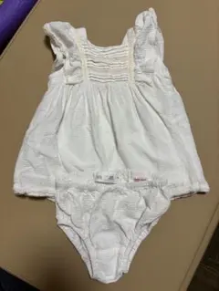 ZARA ベビー服 セットアップ ワンピース ブルマ ホワイト74cmのサムネイル