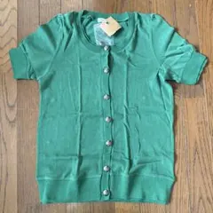 JEANASIS グリーン 半袖カーディガンのサムネイル