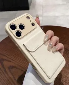 レザー スマホケース パスケース付きiPhone12