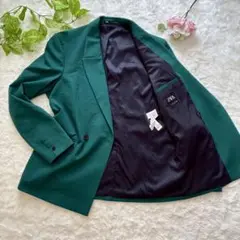 ZARA ザラ　ダブルテーラードジャケット　グリーン サイズ50　大きなサイズ