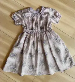 petit main 花柄　半袖　ワンピース 110