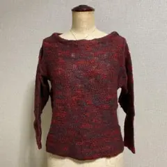 イーハイフン ワールドギャラリー ニット セーター トップス 赤 レディース