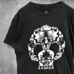 CAKS アニマル Tシャツ 猫 キャット ドクロ スカル 騙し絵 アート