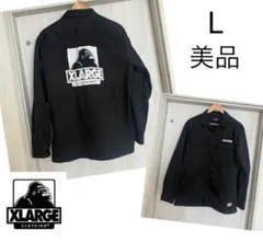 美品 XLARGE ブラック ワークシャツ Lサイズ