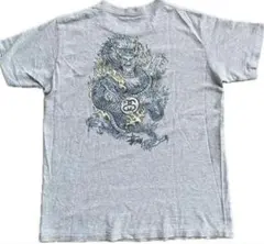 old stussy Tshirt 90s dragon 紺タグ