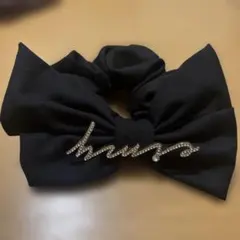ブラックリボンヘアアクセサリー
