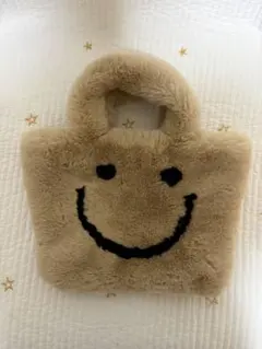スマイリーフェイス ハンドバッグ ベージュ