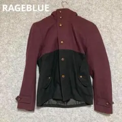 RAGEBLUE ワインレッドと黒のダブルブレストジャケット