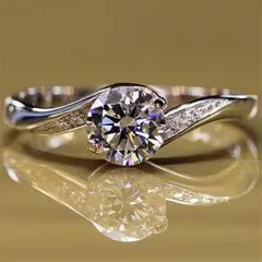 R-184 エレガントなダイヤモンドリング フリーサイズ 指輪 シルバー925