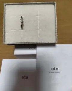 ete 片耳 ナチュラルストーン イヤリング グラデーション ピンクゴールド