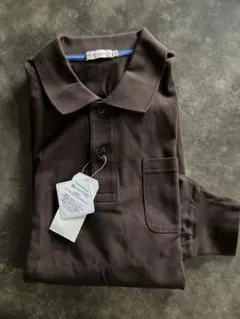 3Lサイズ長袖消臭イージーケアポロシャツ ダークブラウン