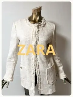 ☘️T21618☘️新品 ZARA ツイードジャケット M