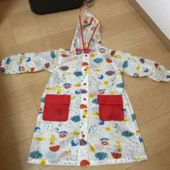 petit jamキッズレインコート フード付き カラフル　110-120 美品