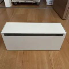 【無印良品】スチールタップ収納箱フラップ式・ホワイトグレー