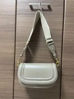 SARA グレー レザー ショルダーバッグ
